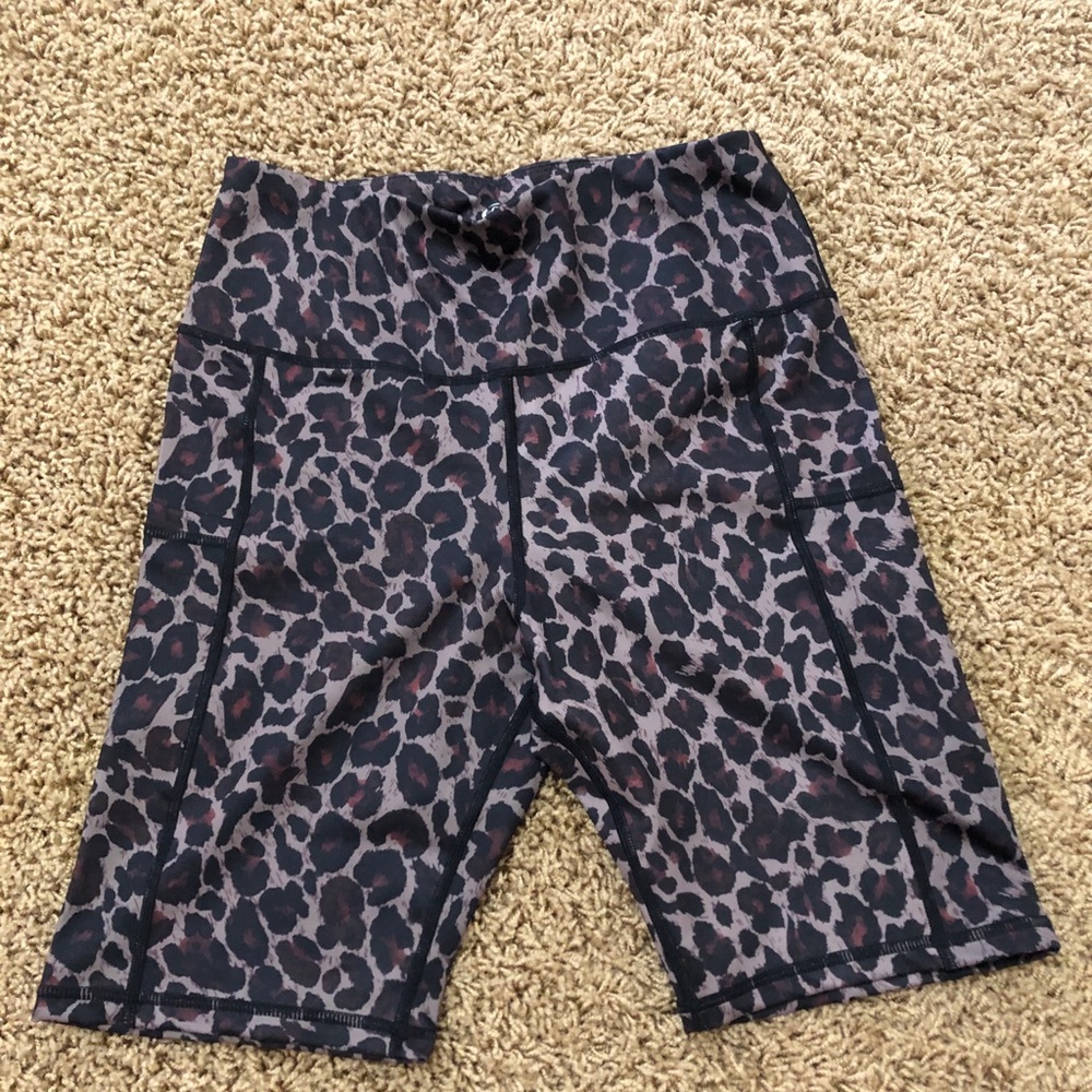 Cheetah biker shorts